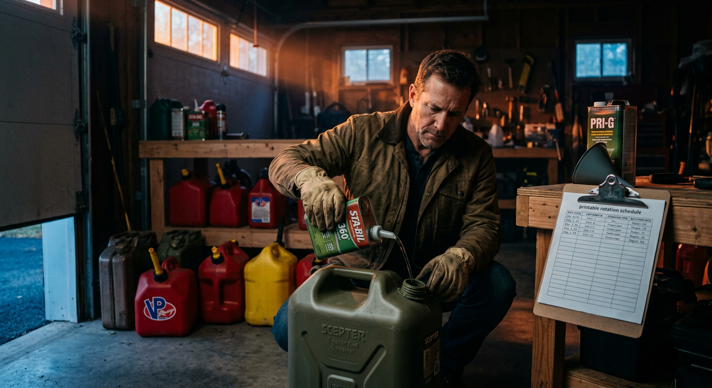 How to Store Gasoline Long Term: Containers, Stabilizers, and Rotation Schedules